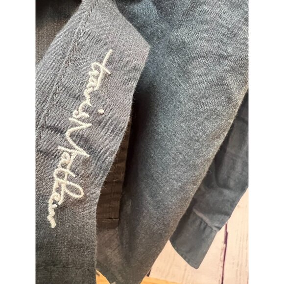 Travis Mathew Shirt Long Sleeve Mens XL Extra Large Denim Button Front Golf - Picture 6 of 8